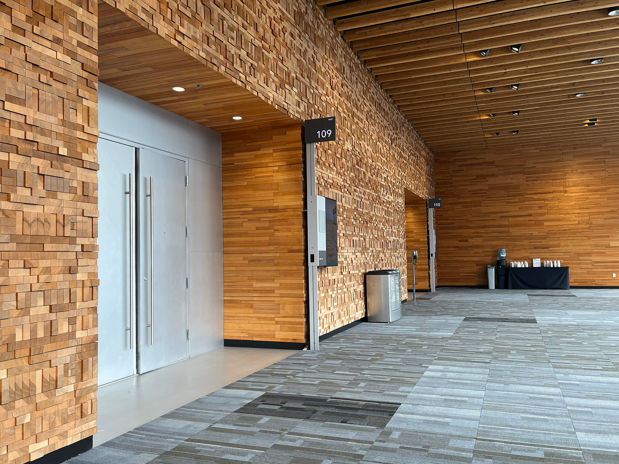 Typical conference room doors and signage.